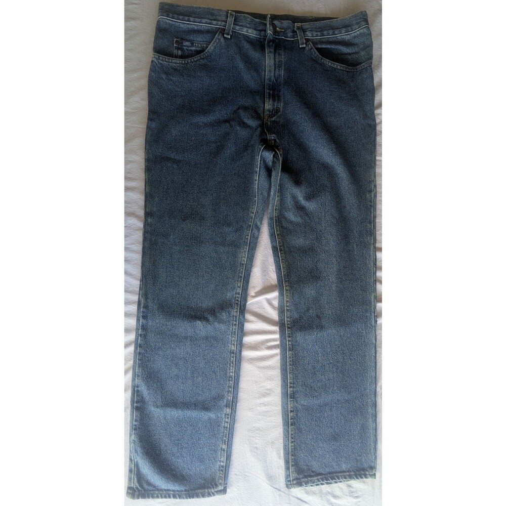 Lee Men's Jeans Size 36x32 Medium Blue Wash Straight Leg Denim Pants